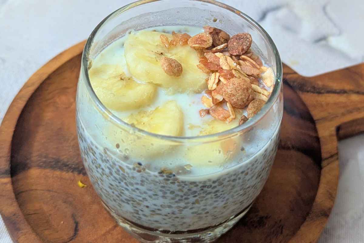 Chia seed pudding in a glass